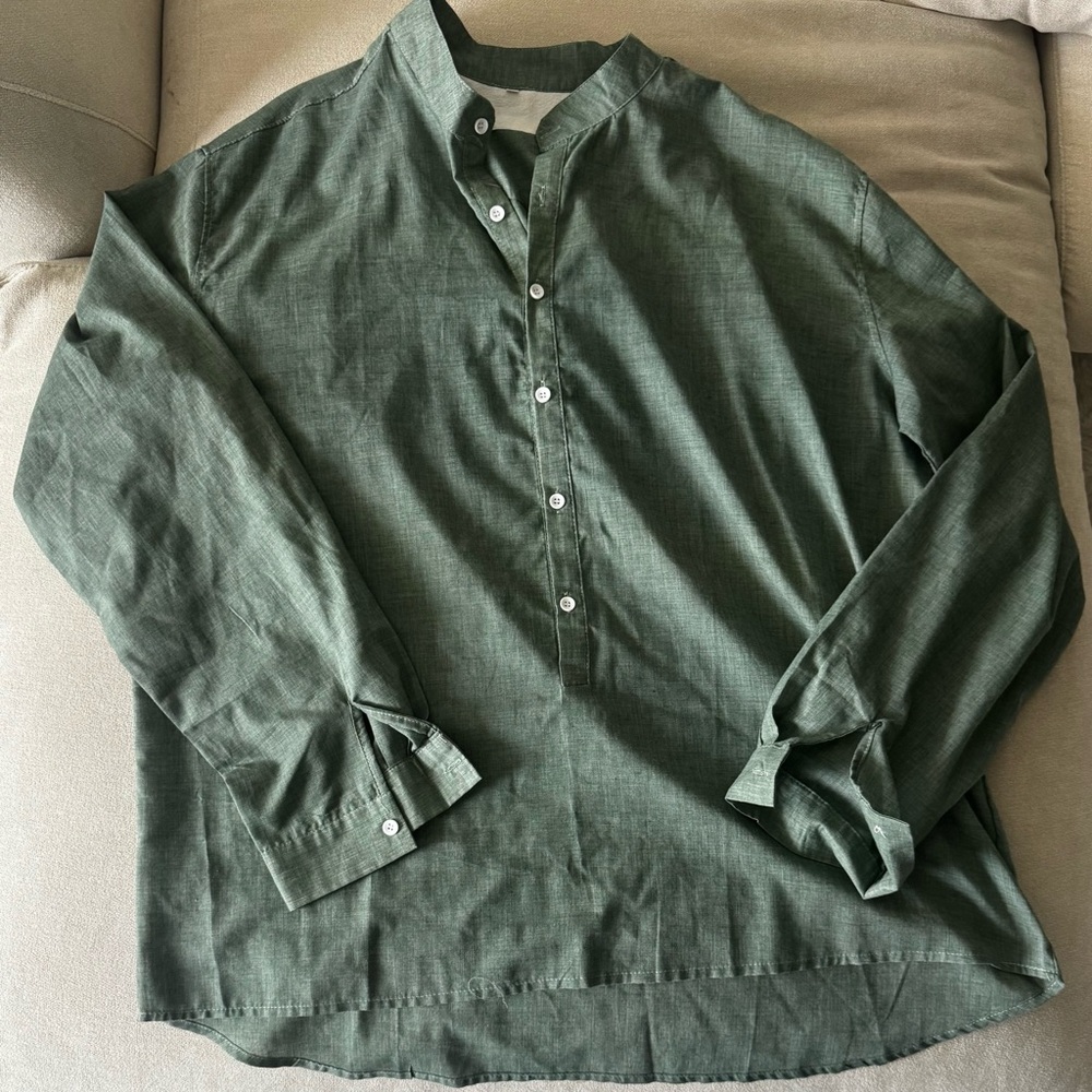 Stylish Olive Button Down Shirt for Men
